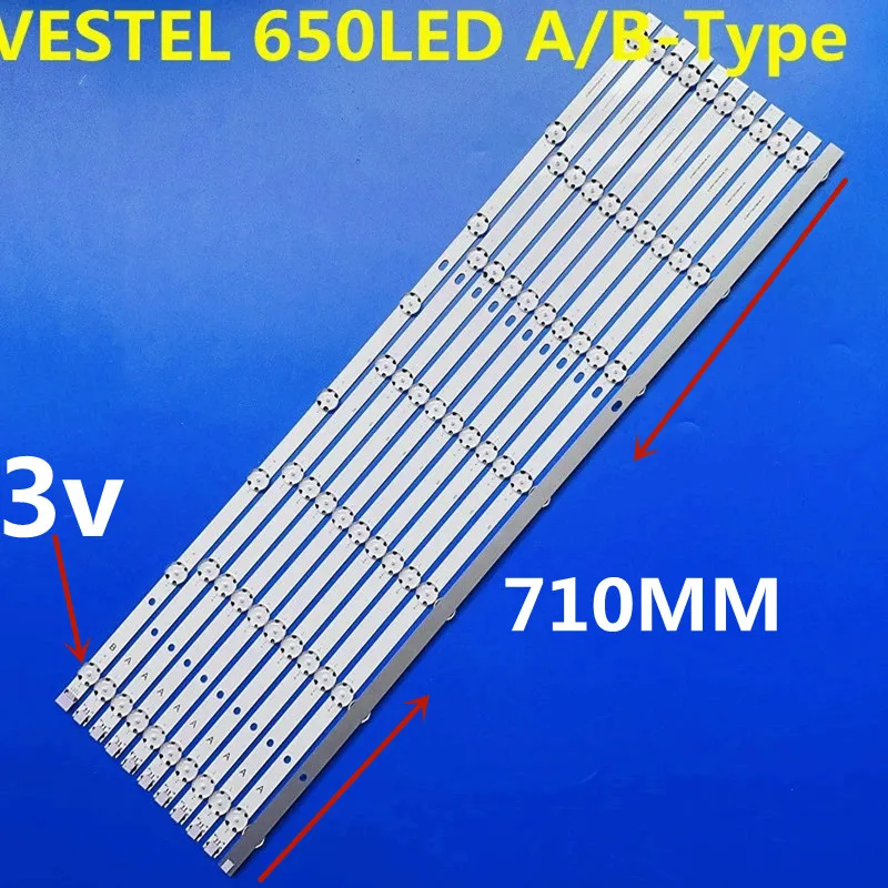 10A+1B LED Strip VESTEL 650LED A/B-Type JL.D65071330-078AS-M_V02 VES65QNTS-2D-U11 For 65UD8900 65U5863DB 65U6763DB 65A06USB