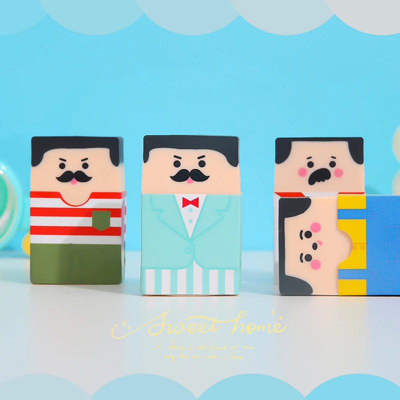 1Pc Creative Baldness Old Man Eraser Pencil Eraser Student Stationery School Office Supplies for Kids and Students