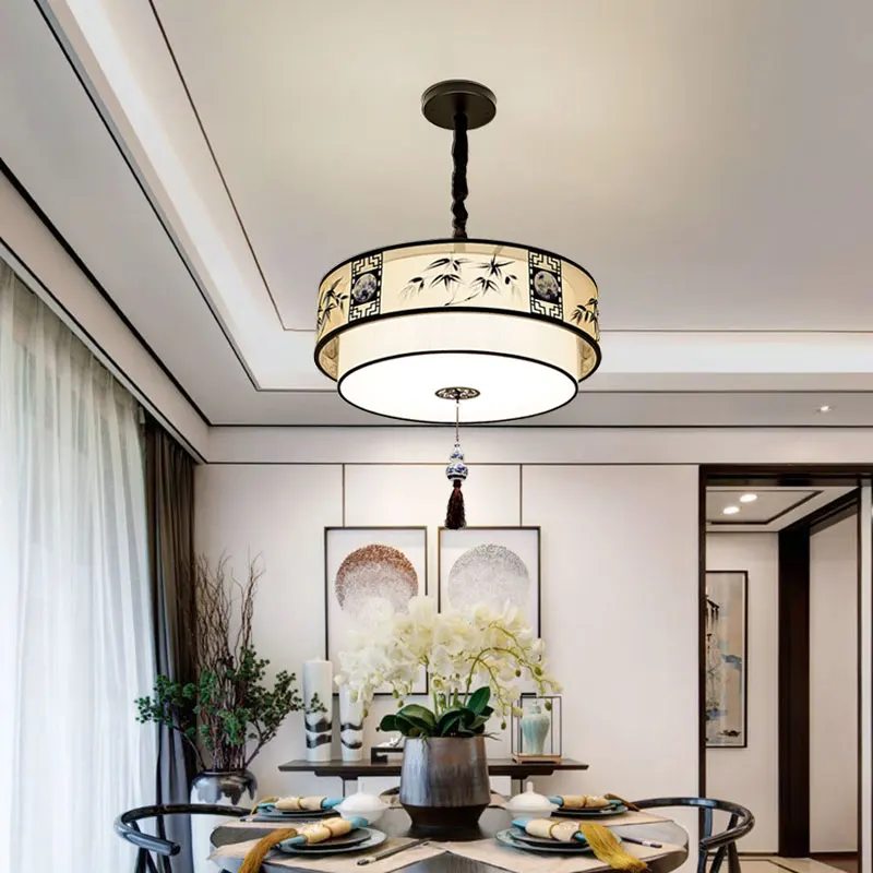 New Chinese Style Pendant Lights Retro Style LED Chandelier Drawing Room Bedroom Restaurant Cafe Decoration for Home Luminaries