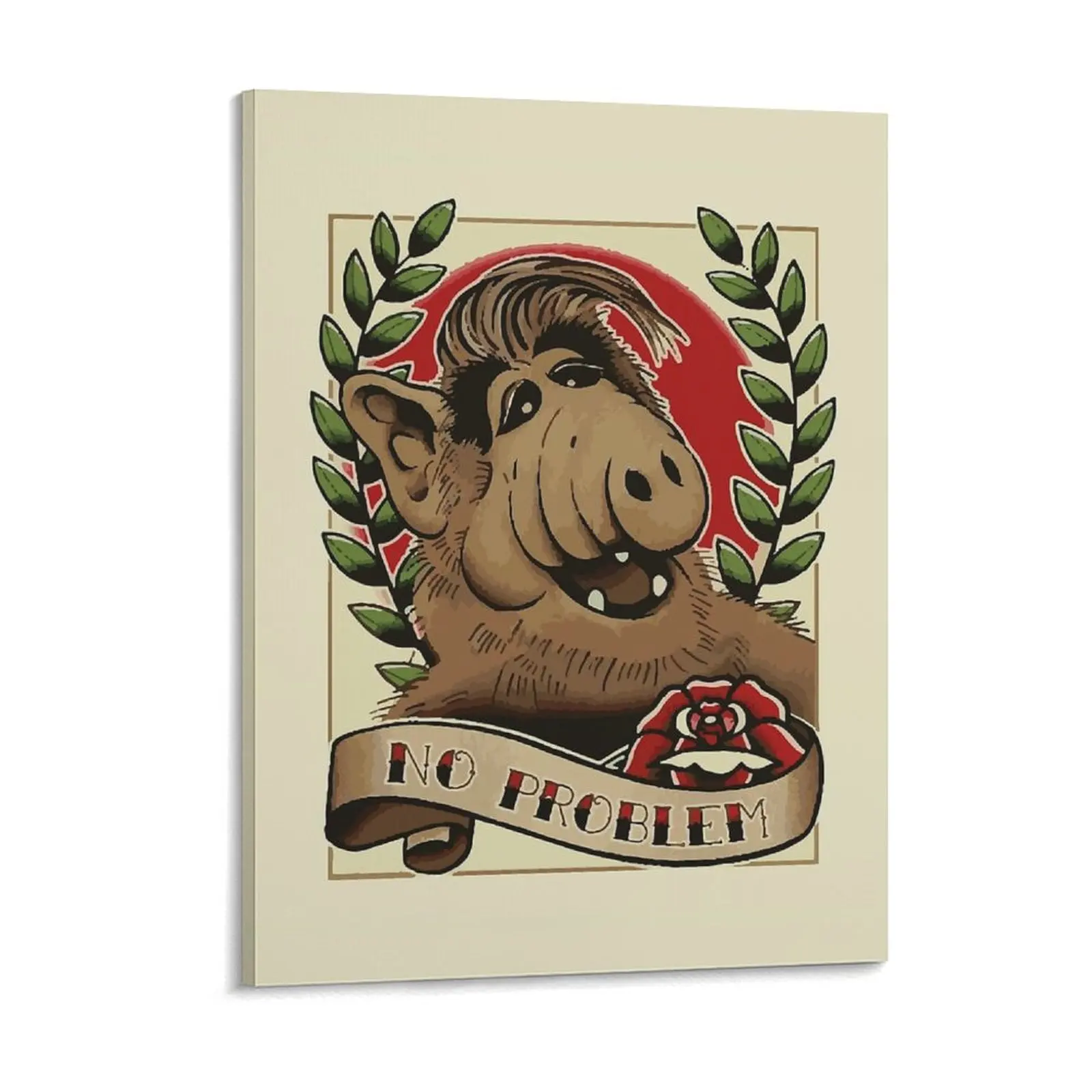 Alf No Problem Canvas Painting Wall Mural Pub Wall Decor Print Cave Framed Wall Paintings