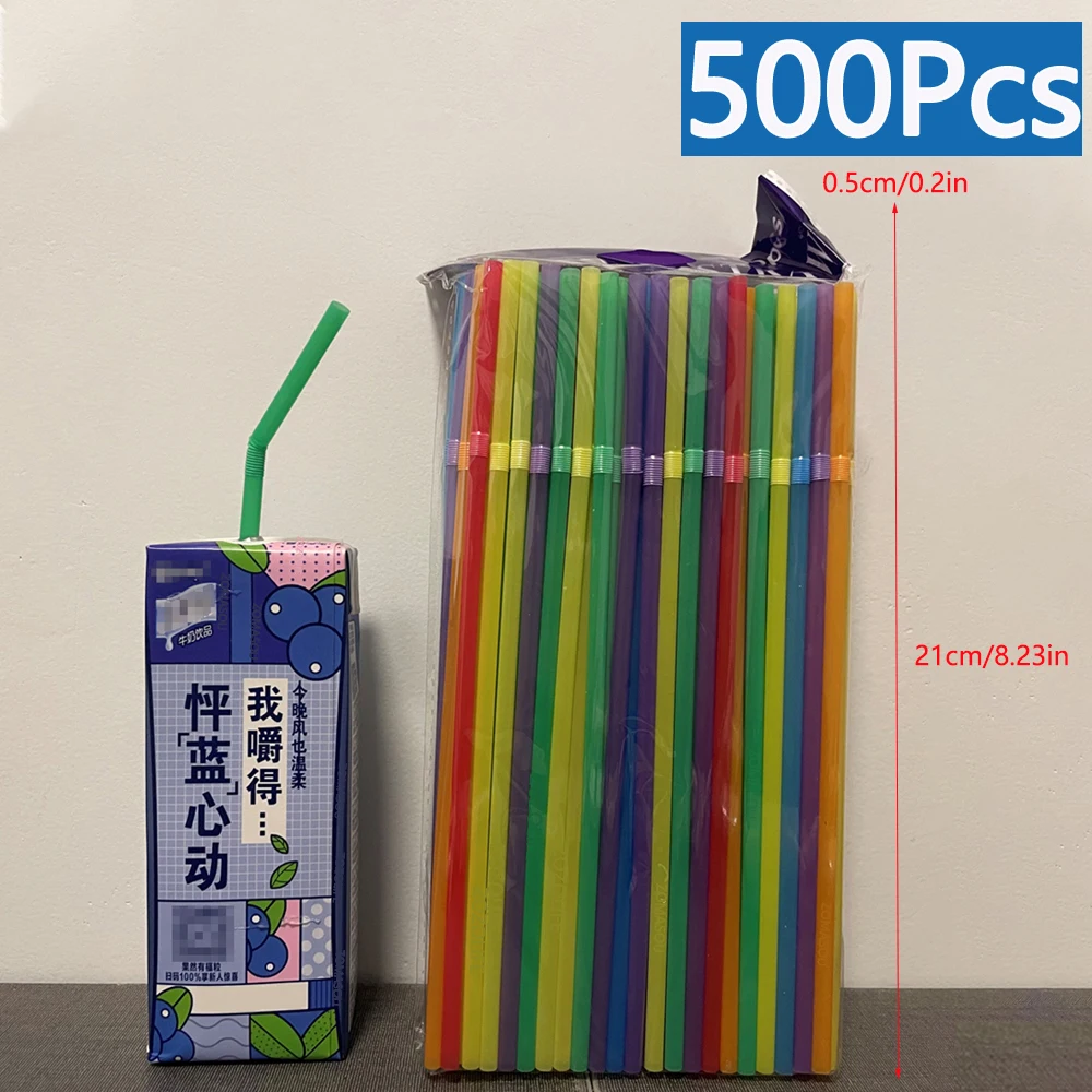 50-3000 Stuks Kleurrijke Rietjes Drank Stro Bar Bruiloft Keuken Accessoires Pajitas Sap Cocktail Stro Groothandel