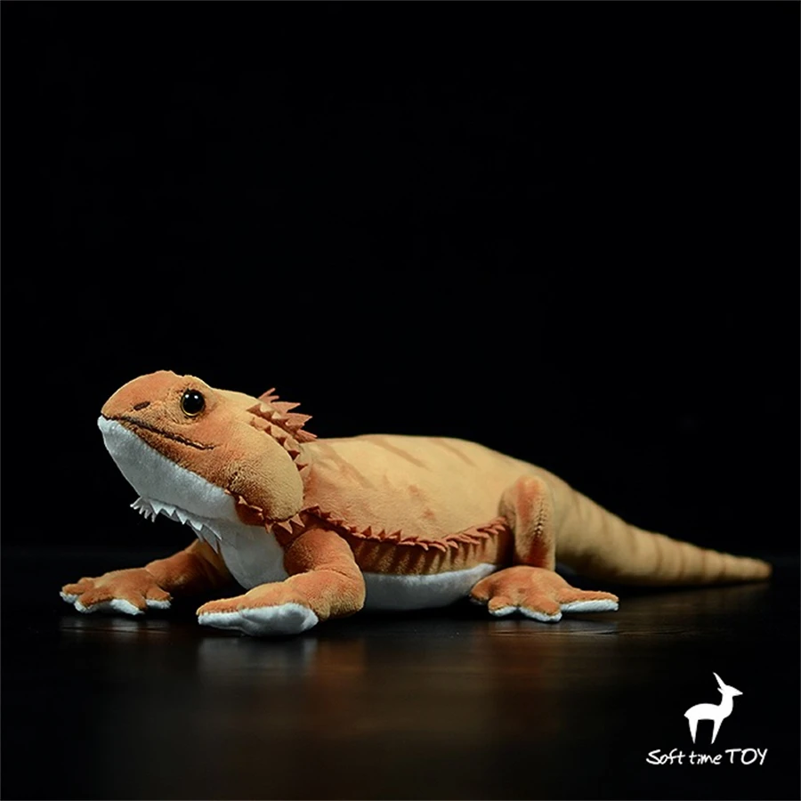 Bearded Dragon High Fidelity Anime Cute Plushie Lizard Plush Toys Lifelike Animals Simulation Stuffed Doll Kawai Toy Gifts Kids