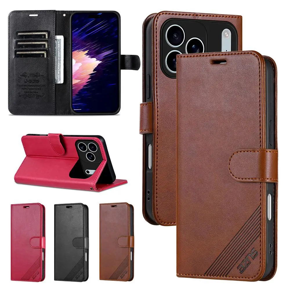 Flip Ledertasche für iPhone 17 Pro Max 16 Pro Max 15 Plus 14 Pro 13 12 iPhone 17 iPhone 16 Brieftasche Bargeld Karten Slots Telefon Abdeckung