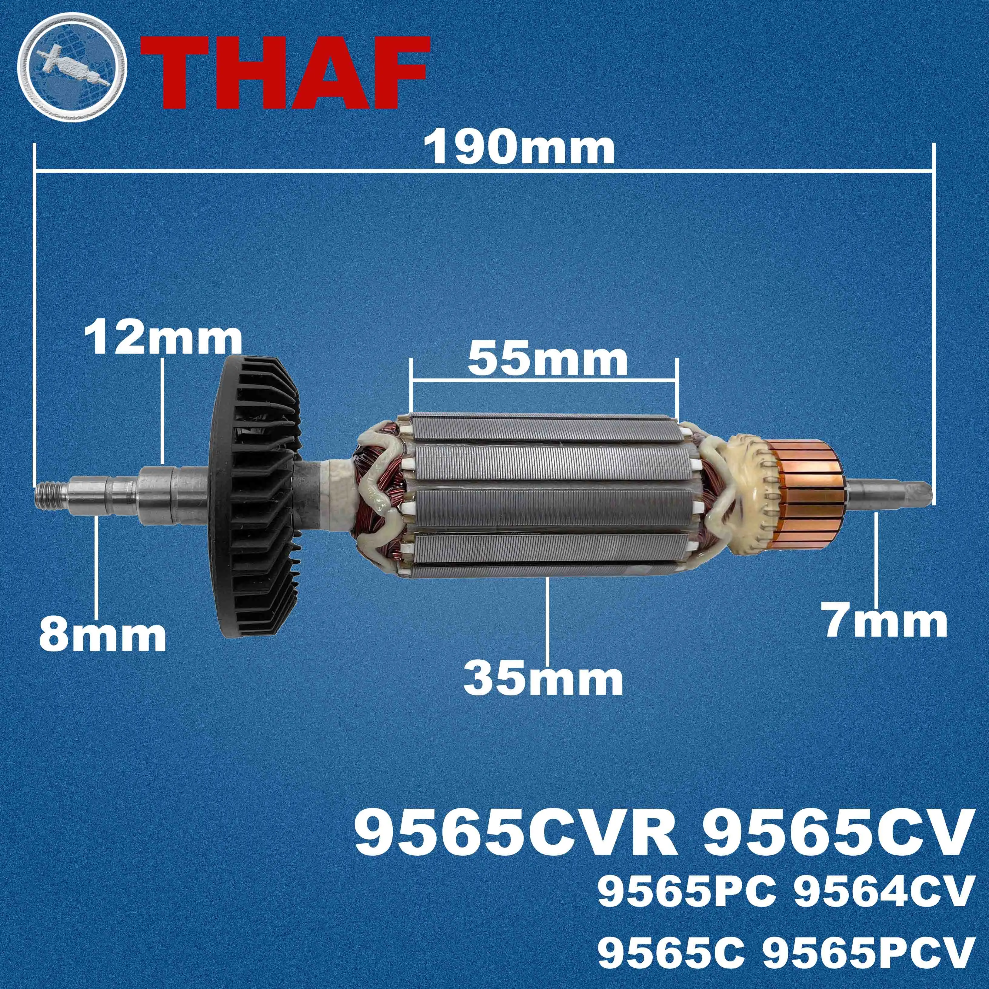 アーマチュアーターアンカー交換,マキタ,アングルグラインダー用9565CV 9565CVR 9565PC 9565PCV  9564CV 9564PCVシリーズ,AC220V-240V