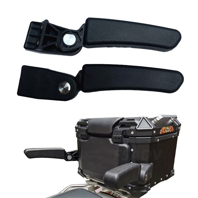 Motorcycle Passenger Armrest ABS Passenger Rear Folding Top Case Box Rear Seat Armrest Kit for BMW Yamaha Universal Motor Parts