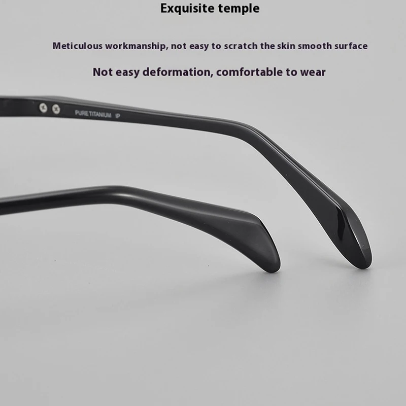럭셔리 브랜드 순수 티타늄 안경 테두리 없는 커팅 안경 슈퍼 빈티지 정교한 안경