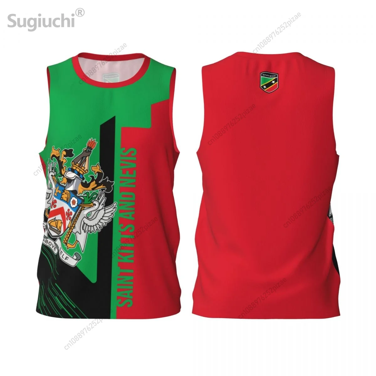 Custom Name Number Saint Kitts And Nevis 3D Flag Sports T-shirts Men Clothing Breathable For Basketball Running Fitness T shirt