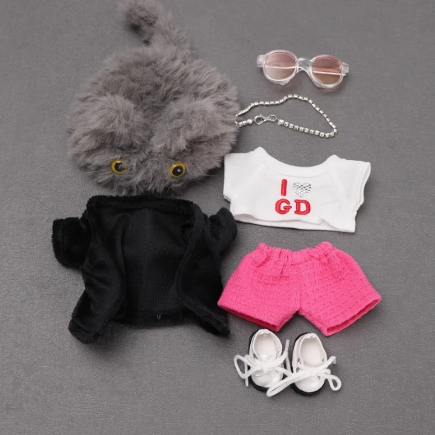 

Only Clothes Suitable For 15/17cm Vinyl Doll Idol Gd Concert Same Style Doll Clothing Cat Headgear Set Perfect Birthday Gifts