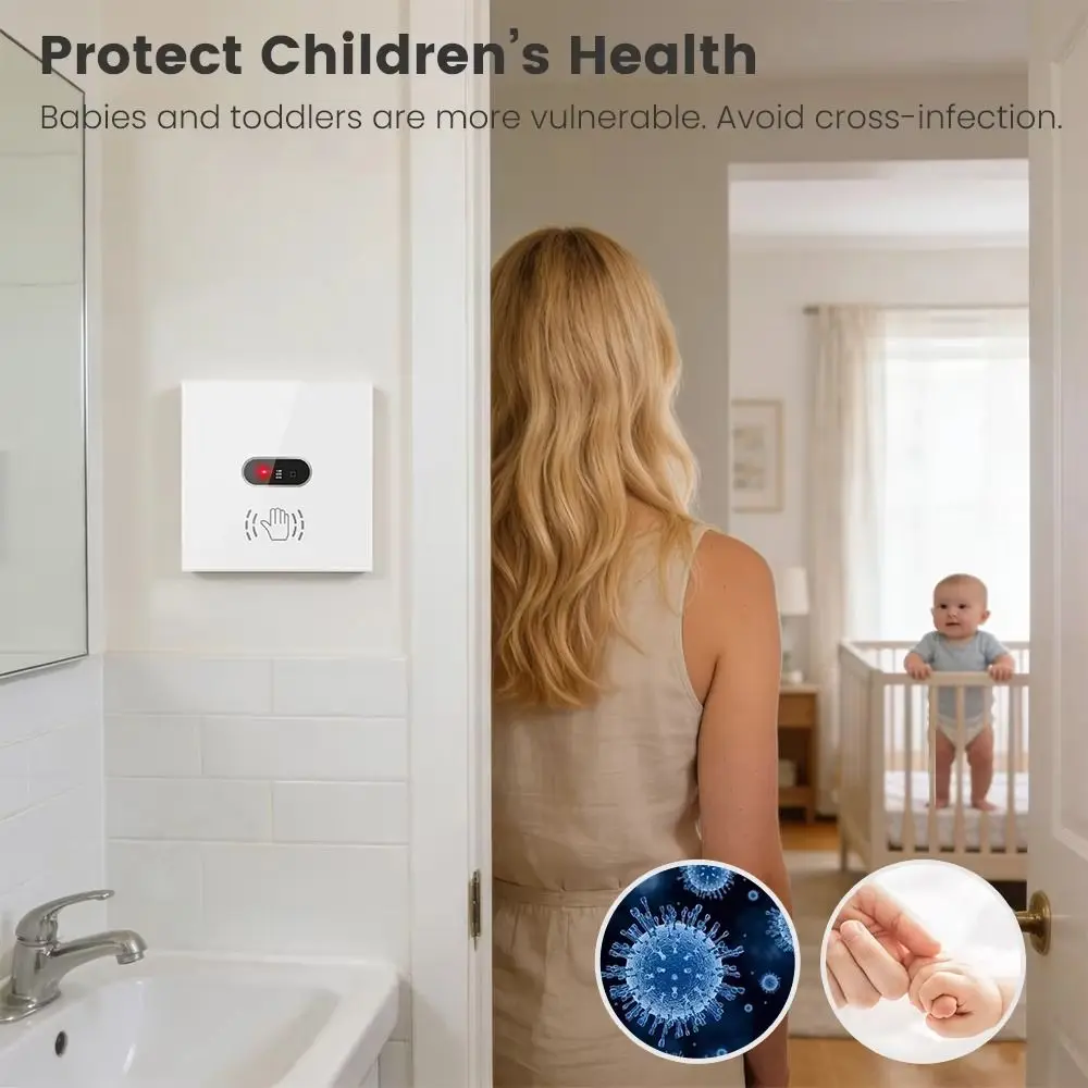 

Инфракрасный сенсорный выключатель с управлением жестами, без нейтрального провода, с интеллектуальным дизайном и стеклянной панелью