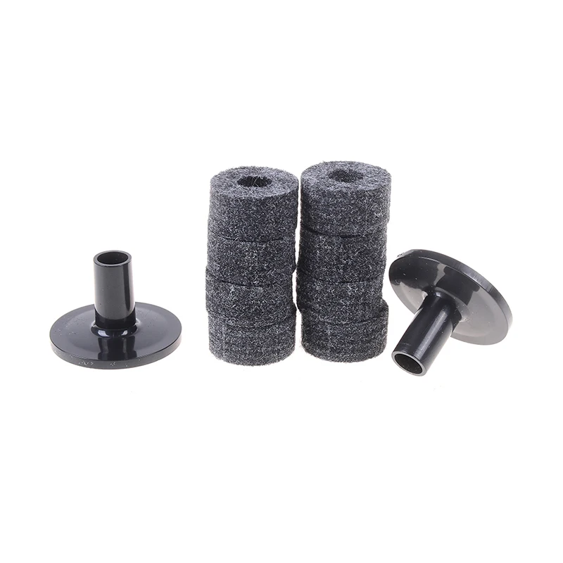 1 Set 8PCS Cymbal Stand 25mm Felt Washer With 2PCS Cymbal Sleeves Replacement for Shelf Drum Kit