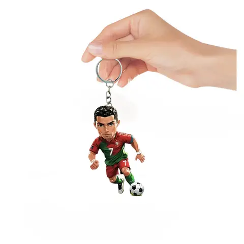C Ronaldo Soccer Player Pendant Keychain,Football Star 2D Flat Acrylic Ornament Charms,Hanging Decora for Car,Bags,Festive,Gift