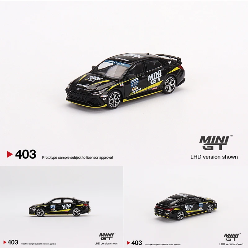 

MINIGT 1:64 Elantra N #499 Caround Racing N-Festival Alloy Diorama Car Model Toys 403 In Stock