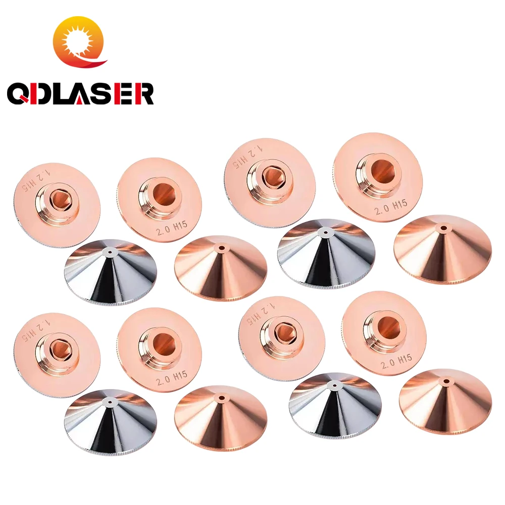 QDLASER Copper Fiber Laser Nozzle Single Double Layer D32 for Raytools WSX Hans HSG Cutting Welding Machine Parts