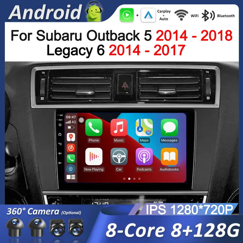 

2.5D Screen GPS Navigation Android OS for Subaru Outback 5 2014 - 2018 Legacy 6 2014 - 2017 BT Car Audio Multimedia Player WiFi