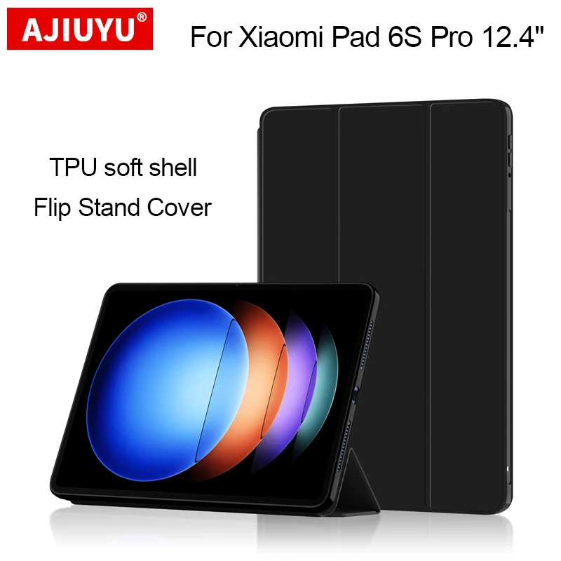 

For Xiaomi Mi Pad 6S Pro 12.4" 2024 Smart Book Cover For MiPad 6S Pro Gen2 12.4-inch Ultra Thin Stand Case With Auto Wake UP