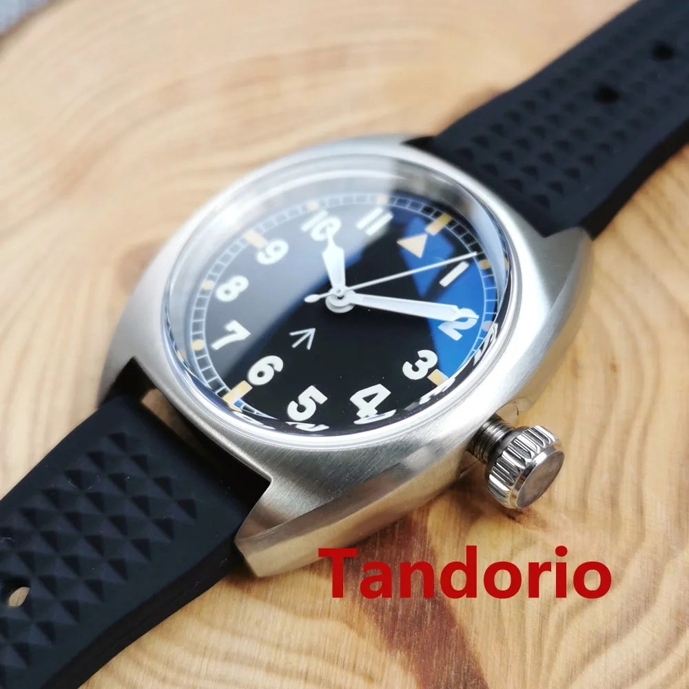 20ATM Diver Tandorio Military AR Double Domed Sapphire Glass 36mm Japan NH35A PT5000 Automatic Men Watch Luminous Waffle Strap