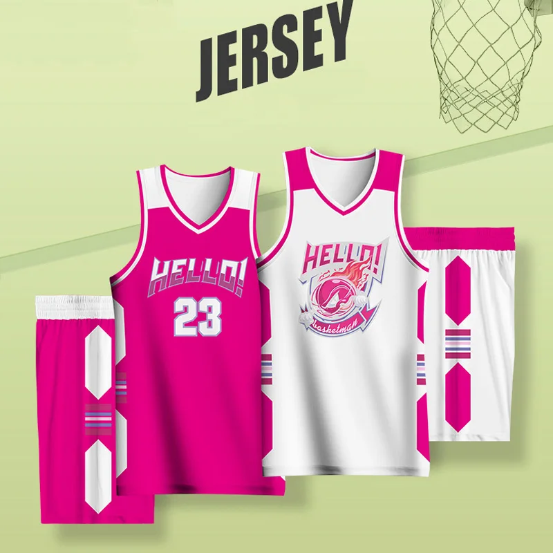 

BASKETMAN Basketball Sets For Men Customizable Full Sublimation Printed Team Name Number Logo Jerseys Shorts Quick Dry Uniforms