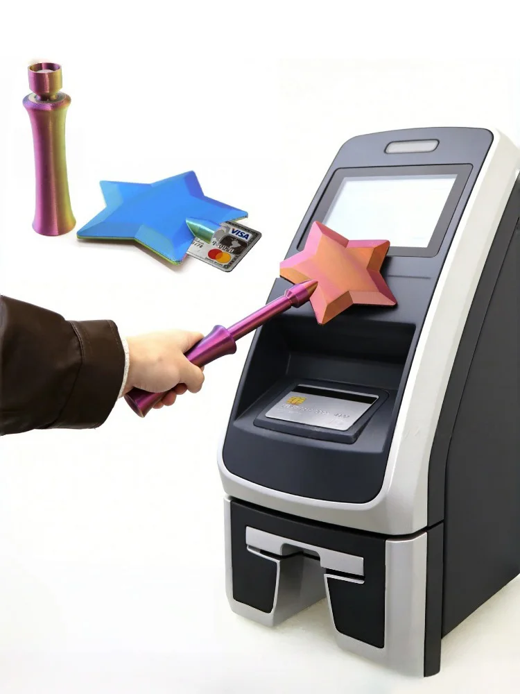 

3D Printed Wand Tap To Pay Lightweight Portable Star Magic Wand Holder 36.8cm Fashion Creative Cute Credit Card Holder Daily Use