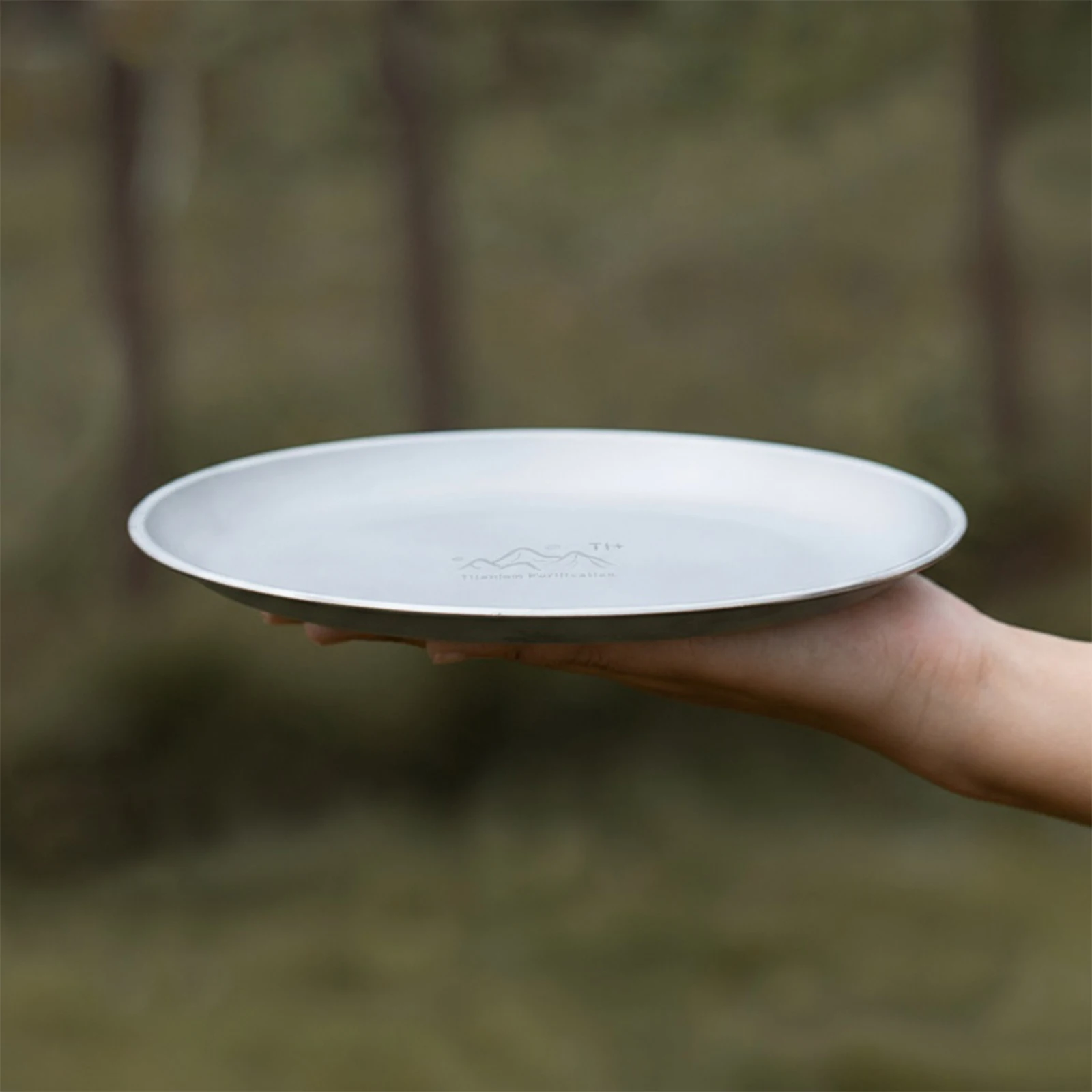 Titanium Purification Plate Portable Travel Tableware Lightweight Backcountry Dinnerware Rust Proof Outdoor Fruit Salad Plate image 2