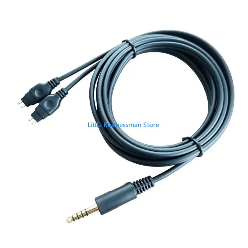 Schwarzes Kabel HD600/580/565/HD58X für abnehmbares Doppelstift-Kopfhörerkabel M76A – Detail 5