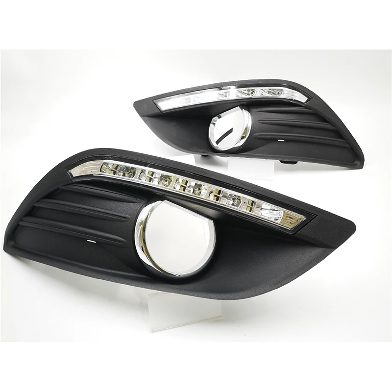 Richtingaanwijzer 2 Stks/set Waterdichte Led-dagrijverlichting Drl Voor Ford Focus Sedan 2009-2013 Fog Lamp Wijzigen fog Head Wit Lamp