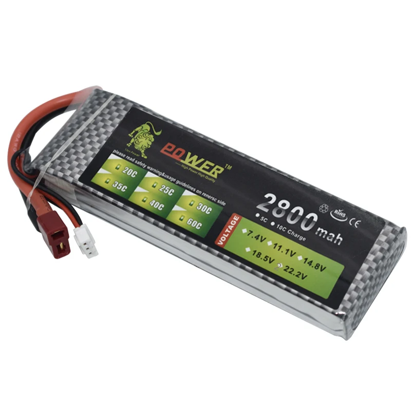 2S Lipo 7.4V RC bateria 1500/2800/3300/3800/4200/5500/6000mah ze złączem T XT60 TRX do RC akumulatorowe kable rozruchowe Drone