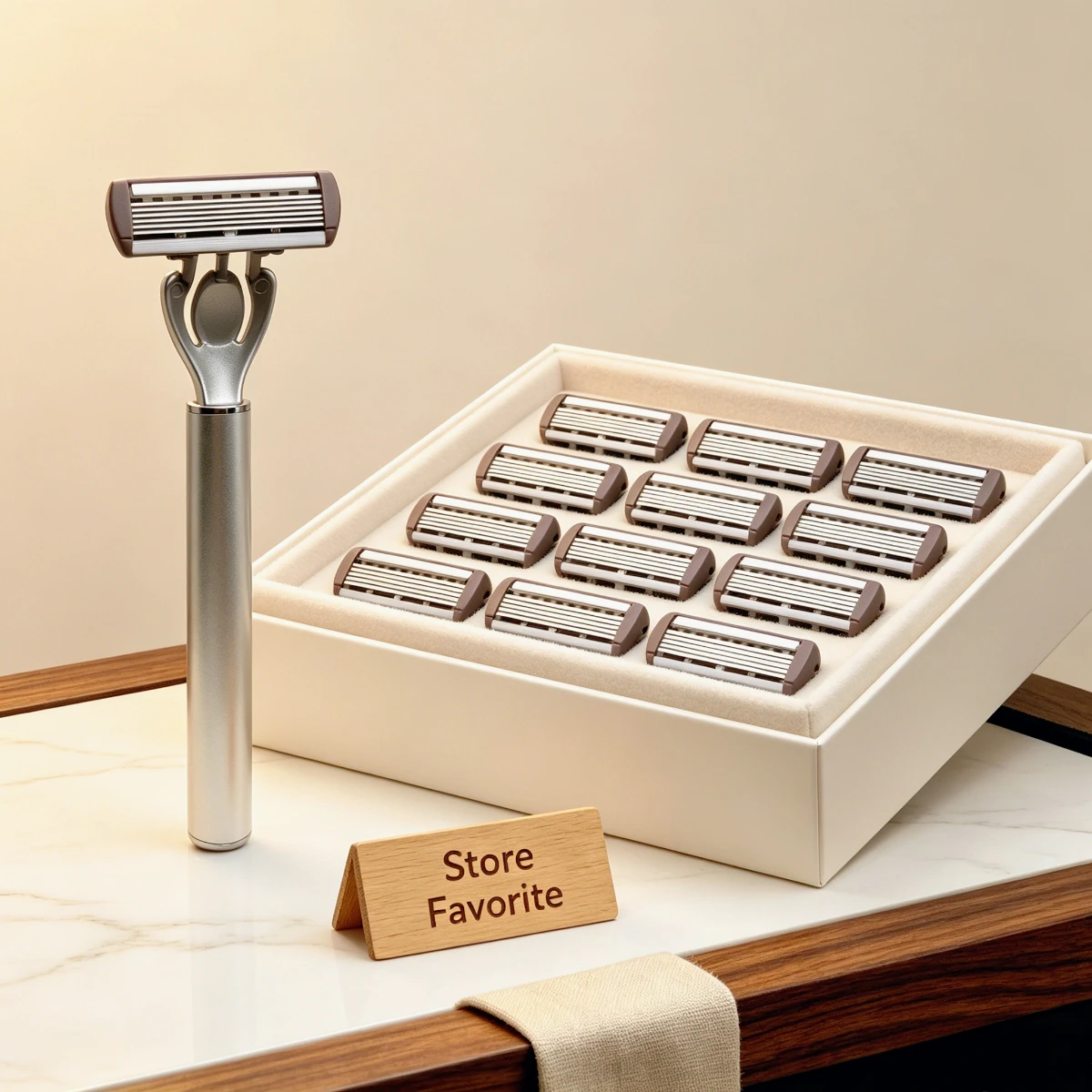 Men’s Manual Razor 6-Layer Precision Blade System Replaceable Refills, Long-term Use, Men & Women Suitable Great Gift for Dad