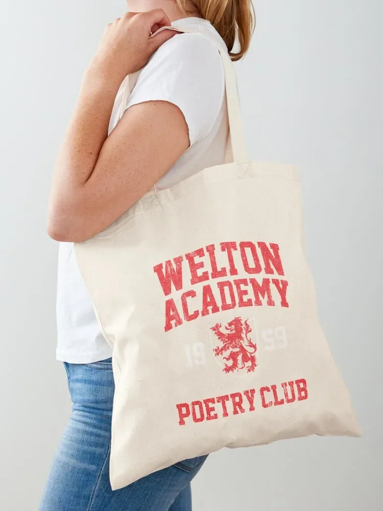 

Welton Academy Poetry Club Tote Bag reusable shopping bag shopping cart bags canvas tote bag Handbags