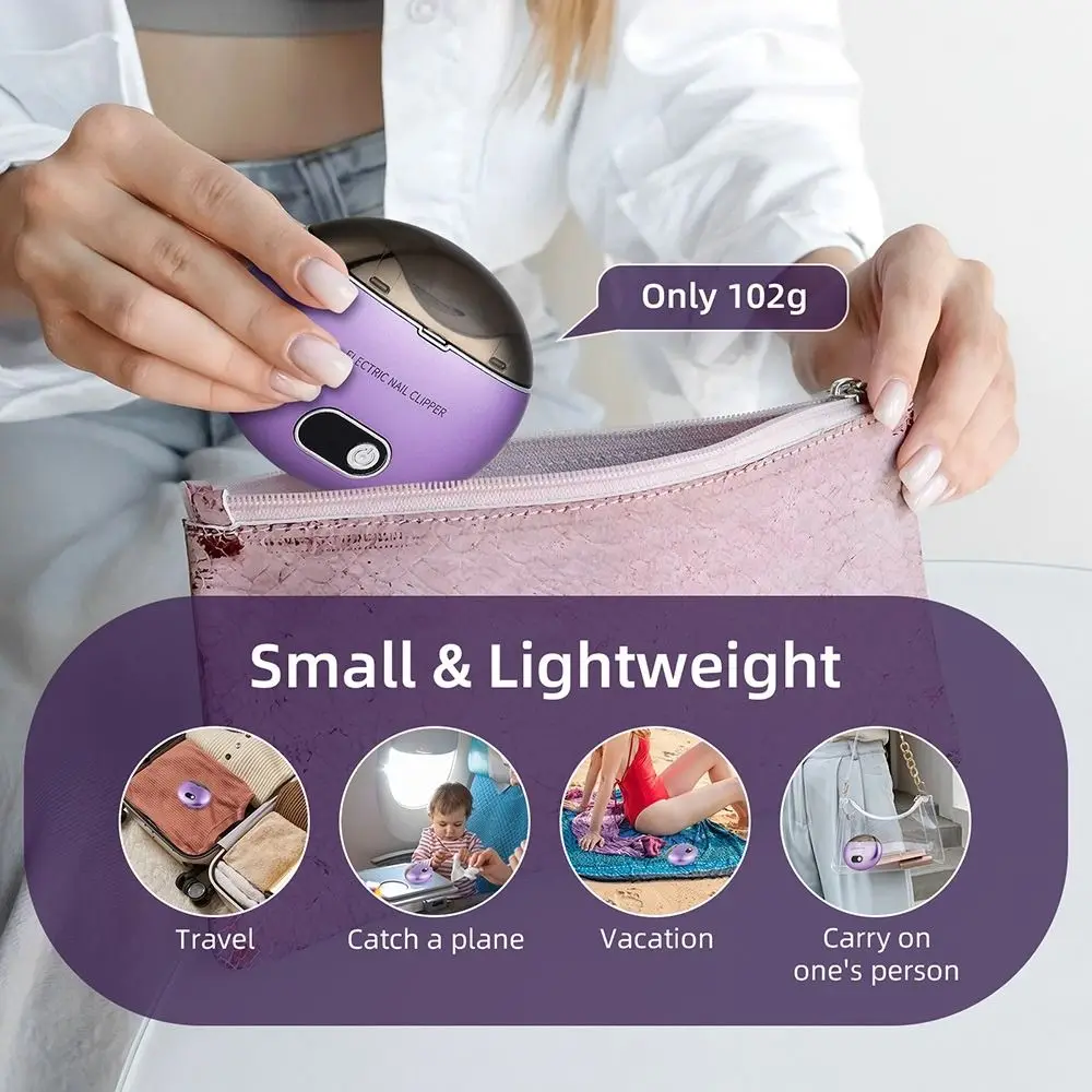 Low Noise Electric Nail Clippers 3 Speeds UV Light Electric Nail Clipper Anti-splash Manicure Care Tool Manicure Machine
