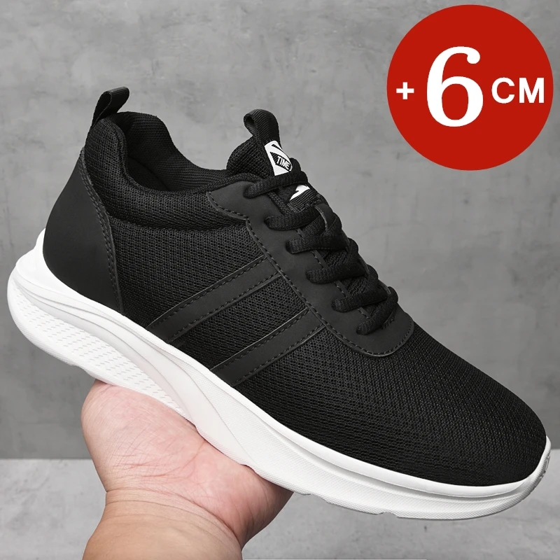 New Lift Men Sneakers Elevator Shoes Height Increase Shoes for Men Height Increasing Shoes Man Increase Shoes 6cm Casual Sports