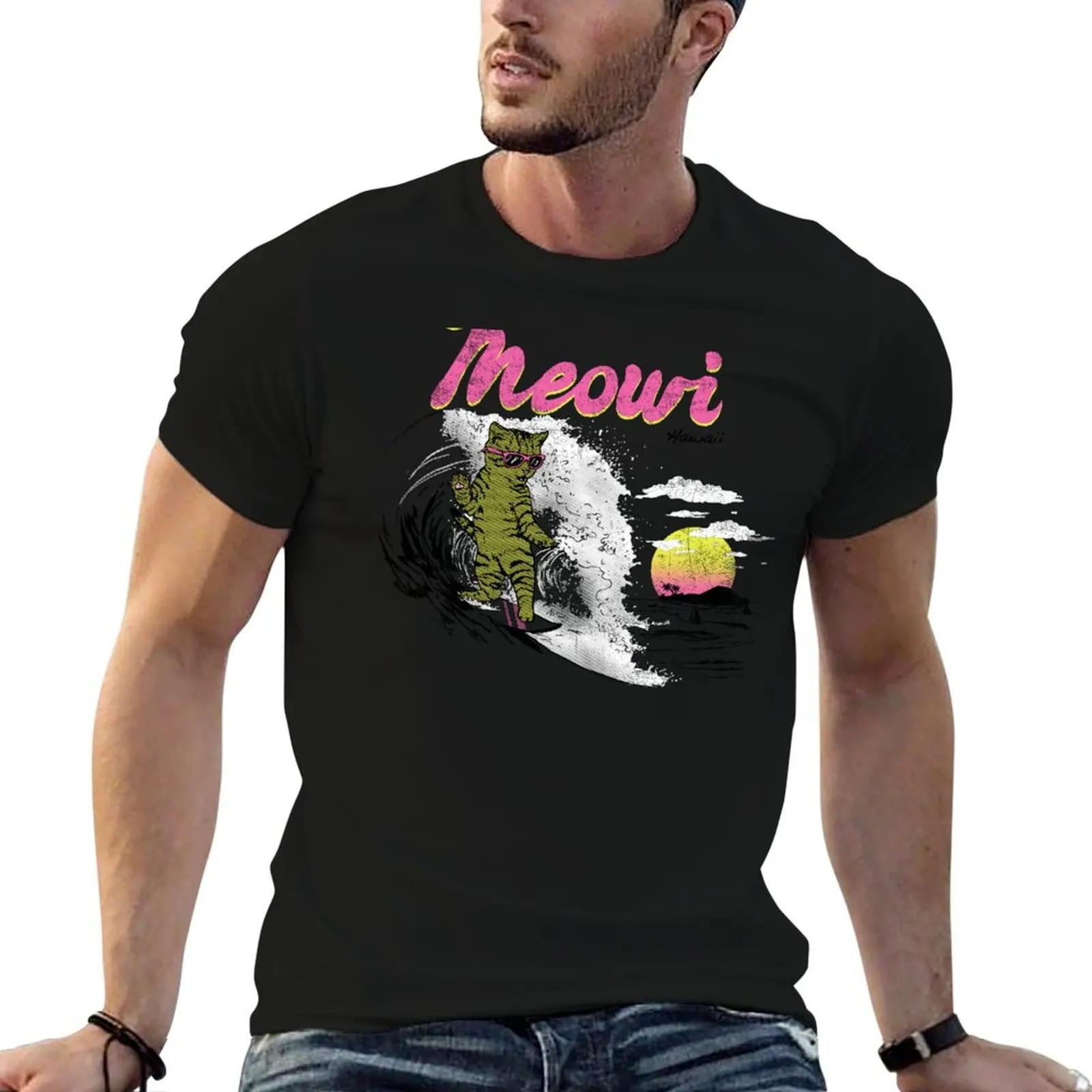 shirts for t funny Meowi funny cotton t shirts T-Shirt cotton man