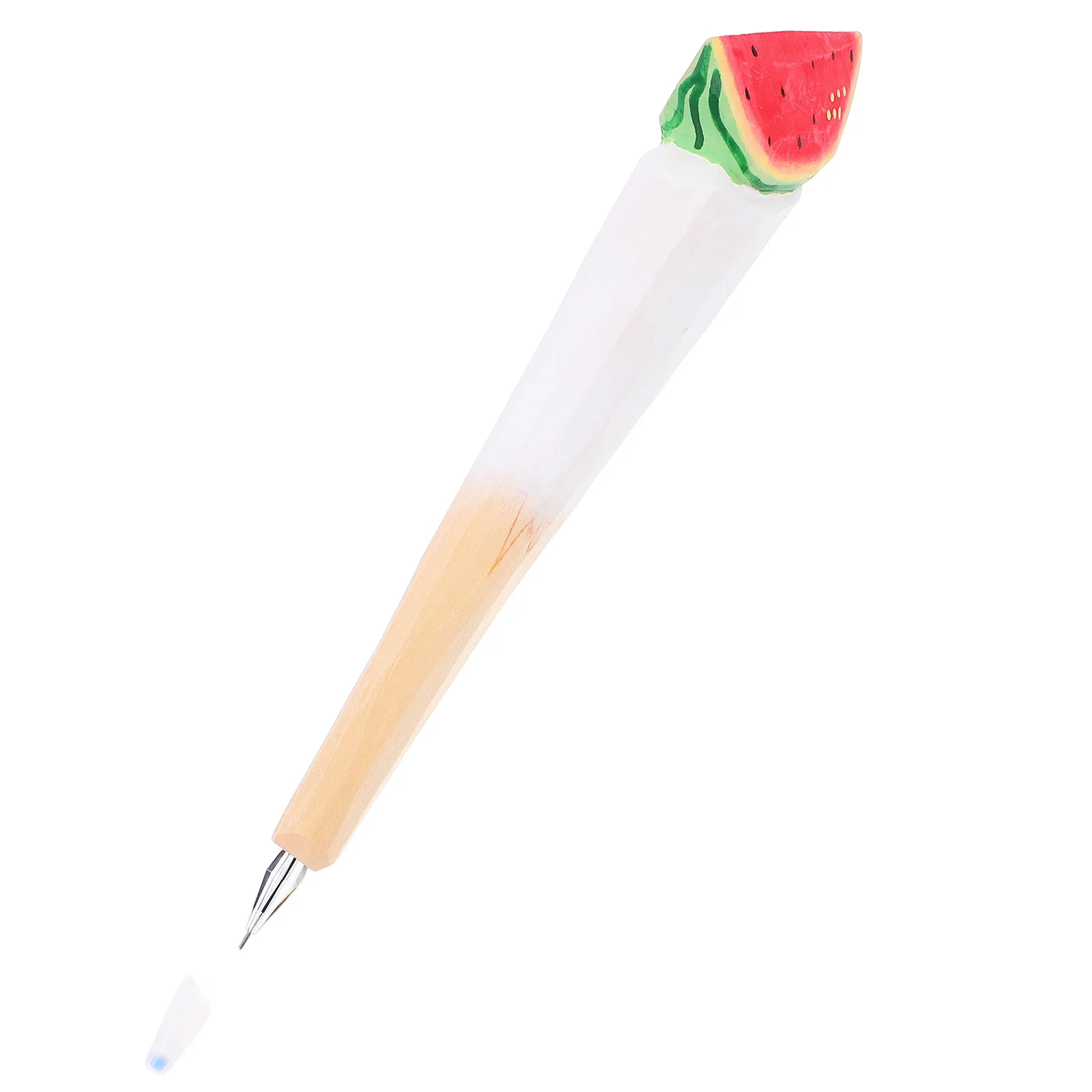 

Гелевая чернильная ручка с арбузом, гладкая ручка для письма с резьбой по дереву для школы, дома, офиса, милые забавные мультяшные принадлежности