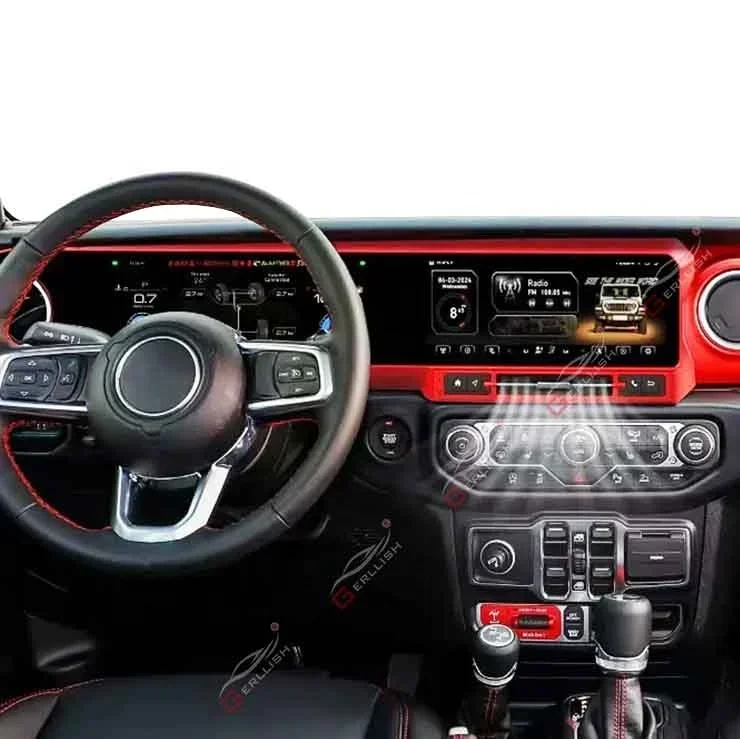Digital Cluster Virtual Cockpit Car Multimedia Player For Jeep Wrangler J-MAX JL Dashboard Instrument Speed Meter Screen
