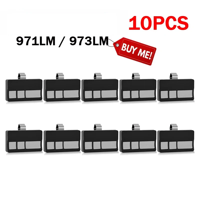 10PCS LiftMaster 971LM 973LM Remote Control Compatible With 970LM 972LM 974LM 91LM 92LM 94LM 390MHz Red and Orange Learn Buttons