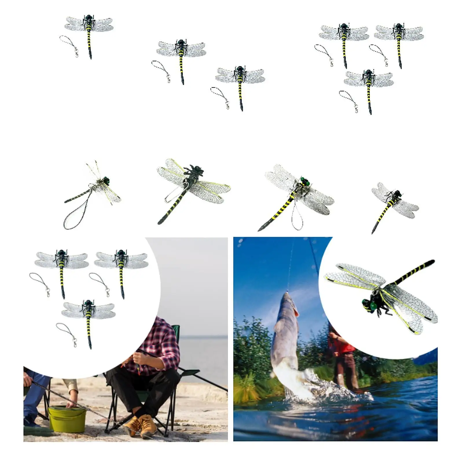 

Dragonfly Model Crafts Vivid Realistic Outdoor Decor for Trees Doorway Patio