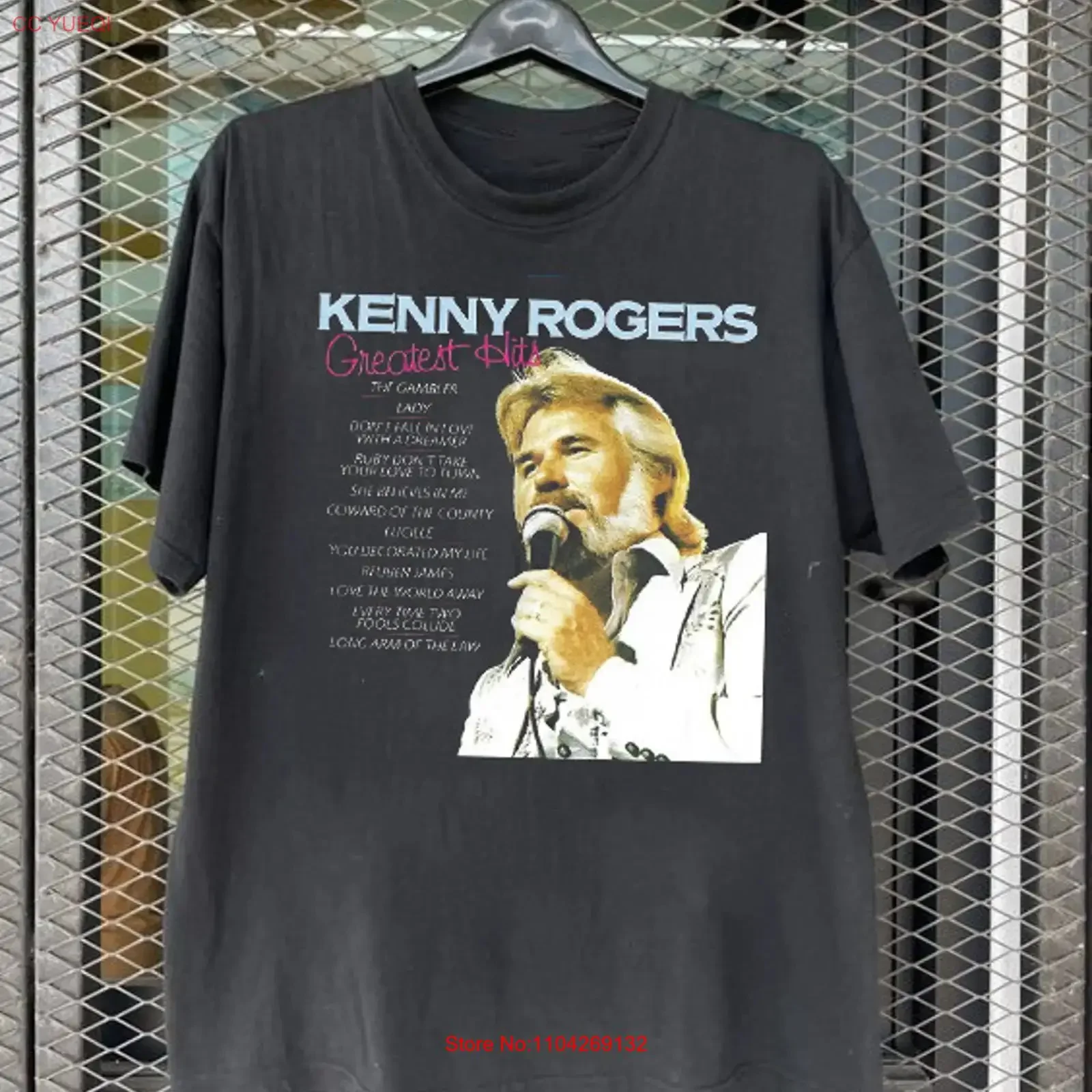 Rogers Kenny Greatest Hits T Shirt Full Size S 5XL vintage Washed fashion Slightly Breathable Versatile designer clothes Casual