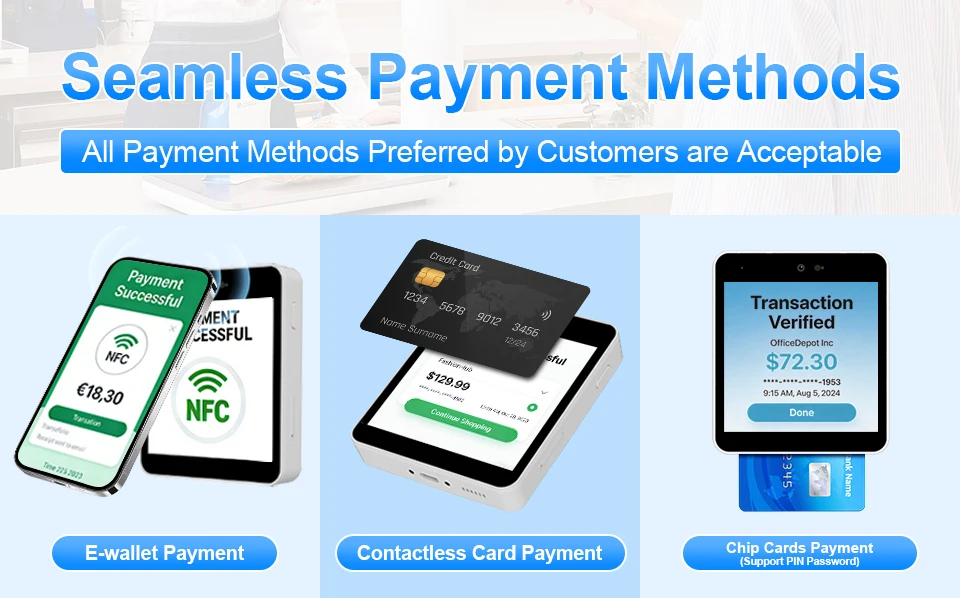 

Новый 4-дюймовый сенсорный считыватель смарт-карт NFC POS-терминал для Android POS-системы Z80