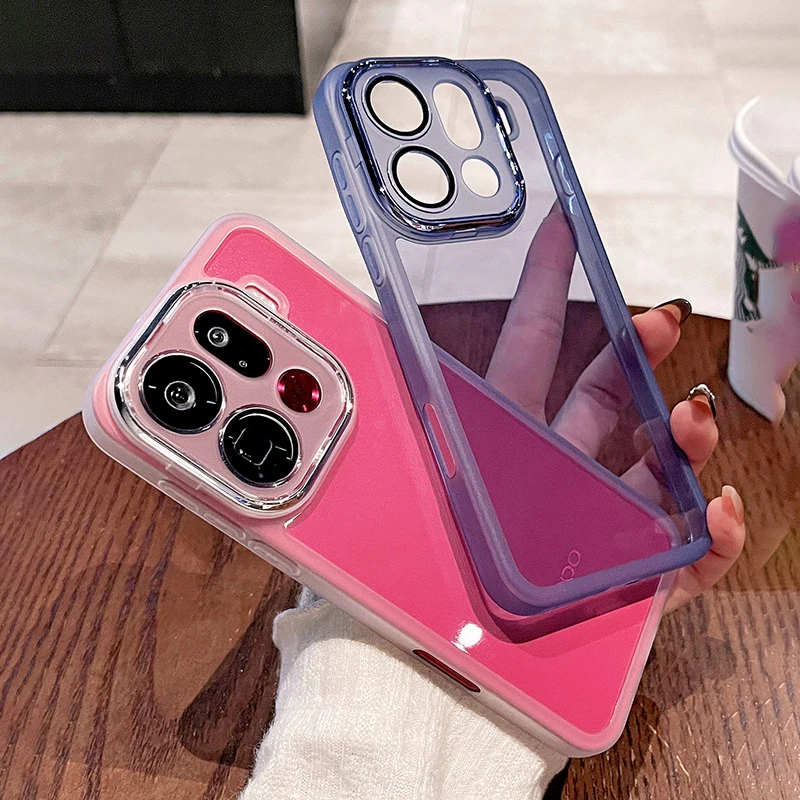 Lens Film Phone Case for OPPO Find X9 Pro X9S Ultra 5G Fashion Coque Soft Silicone Translucent Shockproof Back Cover Funda Shell