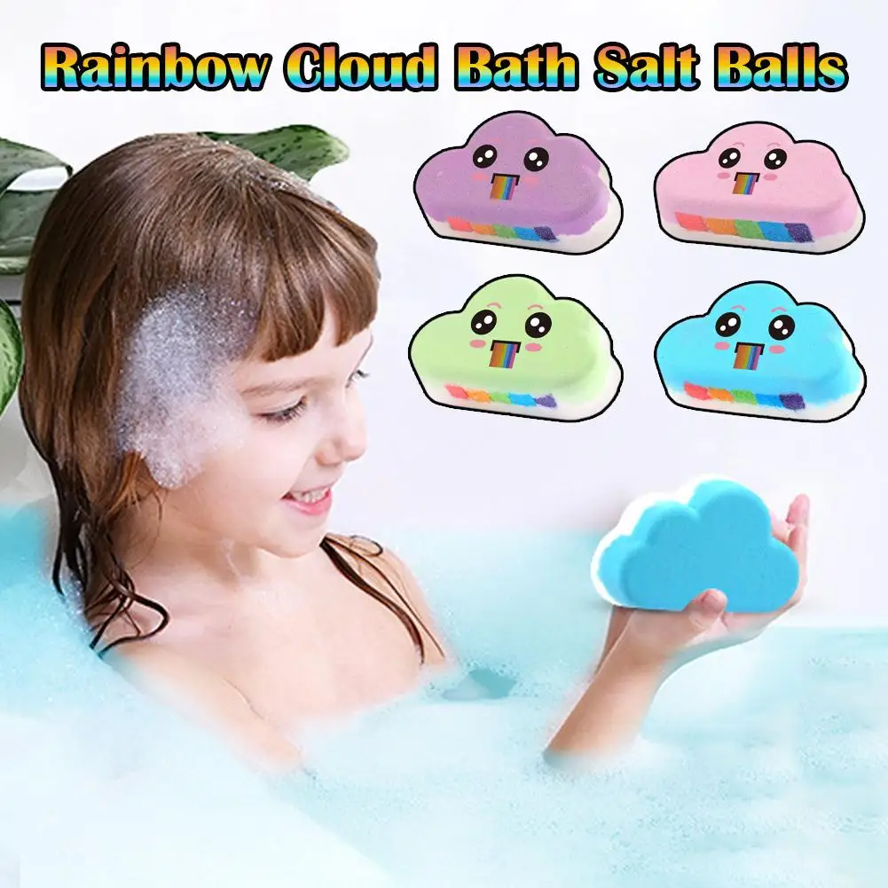 1Pcs Rainbow Bath Bombs Gift Set, Handmade Organic Bath Bombs for Kids Girls, Natural Kid Bubble Bath Fizzy ﻿