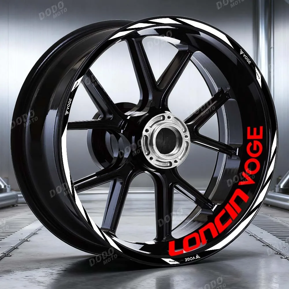 For Loncin VOGE GP200R 300/250RR 525R 500 AC 300 650 DS 17 inch Reflective Rim Sticker Motorcycle Refit Racing Stripe Decal