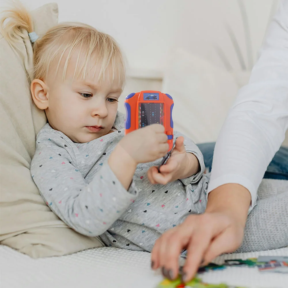 대형 화면 레이싱 카 게임기 창의적인 휴대용 운전 시뮬레이션 어드벤처 안전한 손바닥 게임 장난감 어린이용