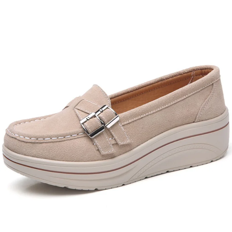 أحذية بدون كعب نسائية جديدة مريحة وخفيفة الوزن وغير قابلة للانزلاق للنساء للربيع والخريف أحذية مسطحة غير رسمية للمشي مقاس كبير #5