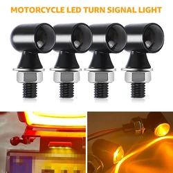 Motorcycle Turn Signal Light 12V 8mm LED Turn Signals Indicator Blinker Lights For Honda For Yamaha Bobber For Cafe Racer