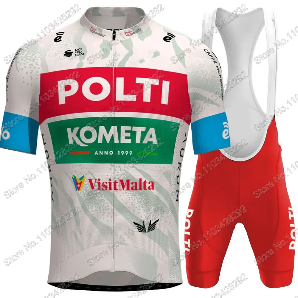 2024 Polti Kometa Cycling Jersey Set Team Short Sleeve Italy Clothing Men Road Bike Shirts Suit Bicycle bib Shorts MTB Maillot