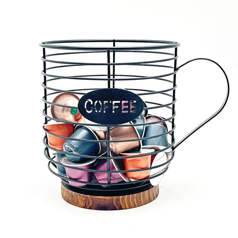 

Coffee Pod Holder for K Cups, K Cup Holders for Counter, Mug Shape Coffee Pod Organizer, Coffee Pods Storage Basket