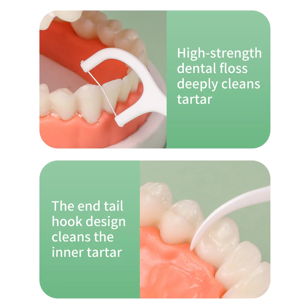 30/50/150/300/600 PCS - Smooth cleaning tool for interdental gaps, essential after meals, dental floss stick for interdental cle