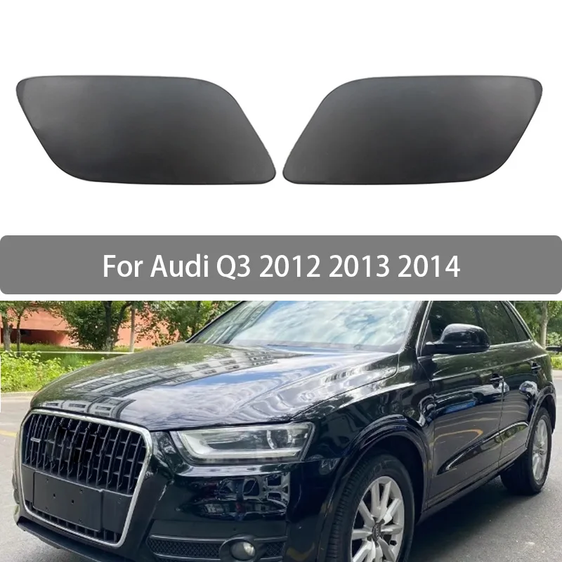 2Pcs For Audi Q3 2012 2013 2014 Head lamp Headlight Washer Spray Nozzle Cover Cap 8U0955275 8U0955276