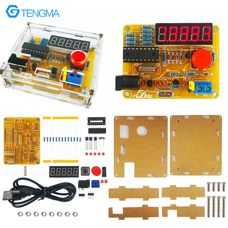 高精度水晶測定回路1hz-50mhzデジタル周波数計デザインDIY溶接キット