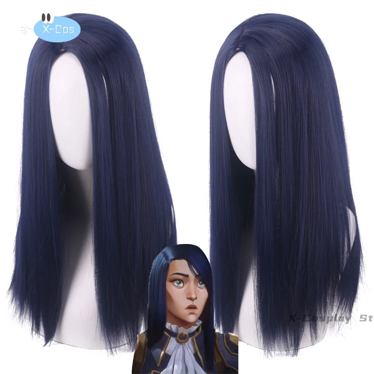 Woman Fancy Arcane Caitlyn Cosplay Kiramman Hat Coat Clothing Game LoL Costume Disguise Roleplay Fantasia Outfits Wig