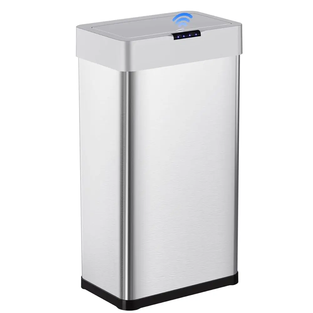 

Motion Sensor Stainless Steel Trash Can with Auto-Open Lid, 21.1 Gallon Capacity for Kitchen and Living Room (Silver)